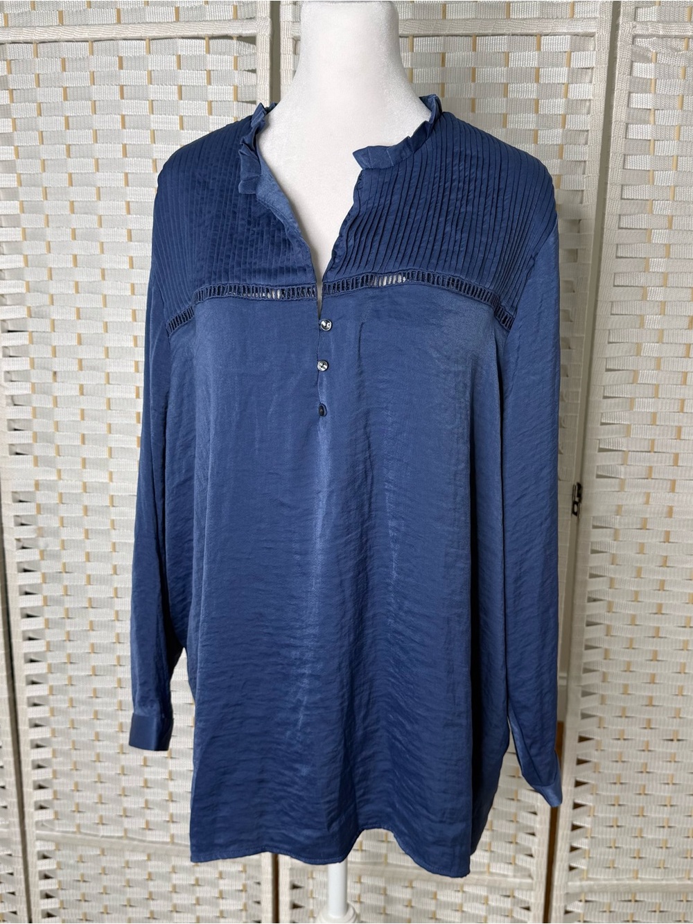 NWT. SweetGrey STITCH FIX floriana micro pleat blouse